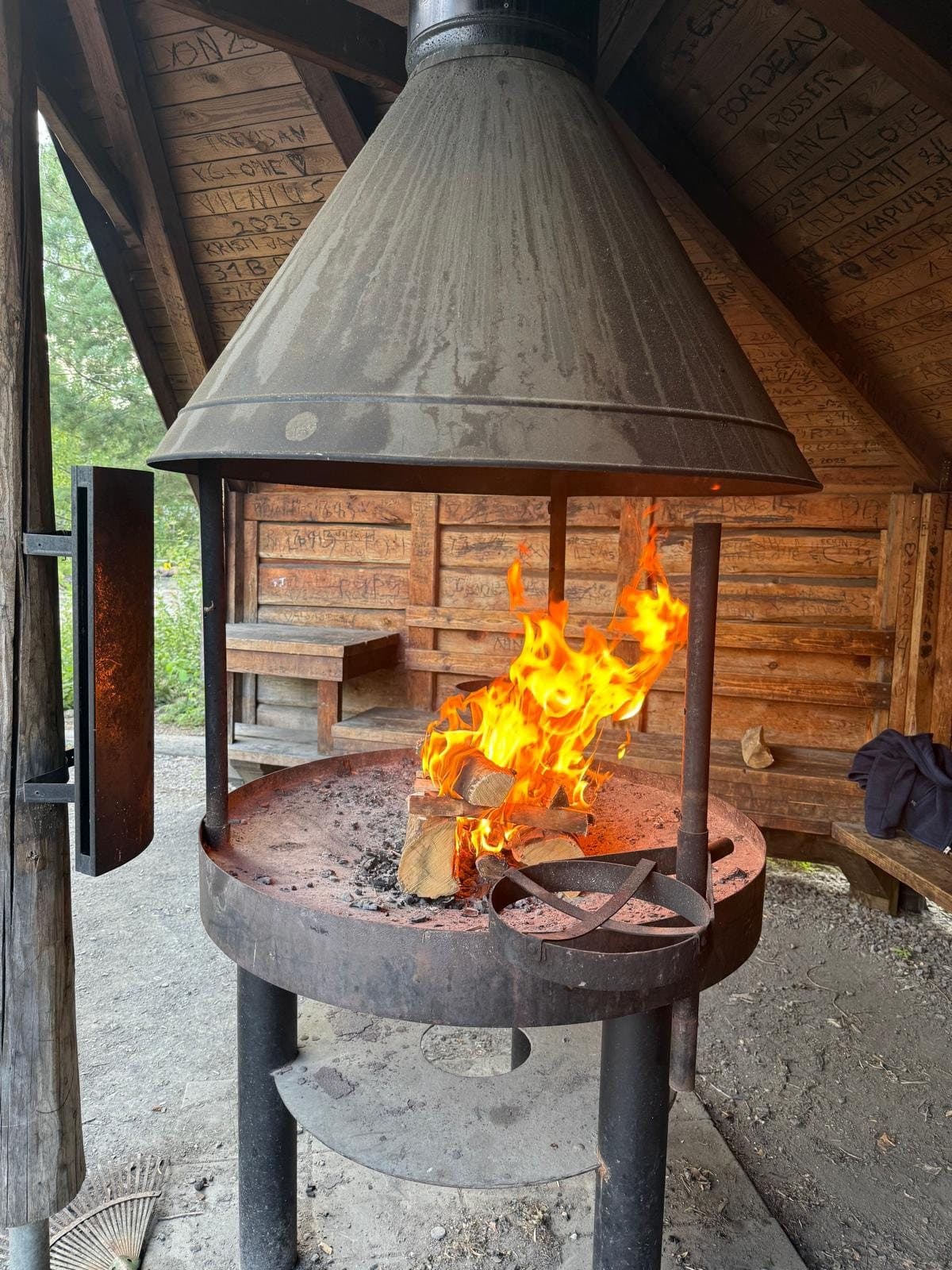 Campfire by the lake